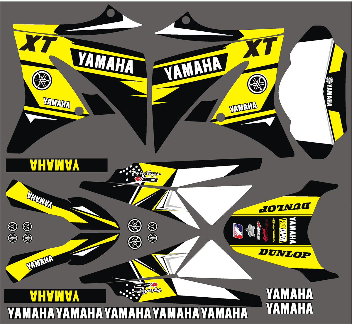 Kit déco YAMAHA XT 125 - YELLOW