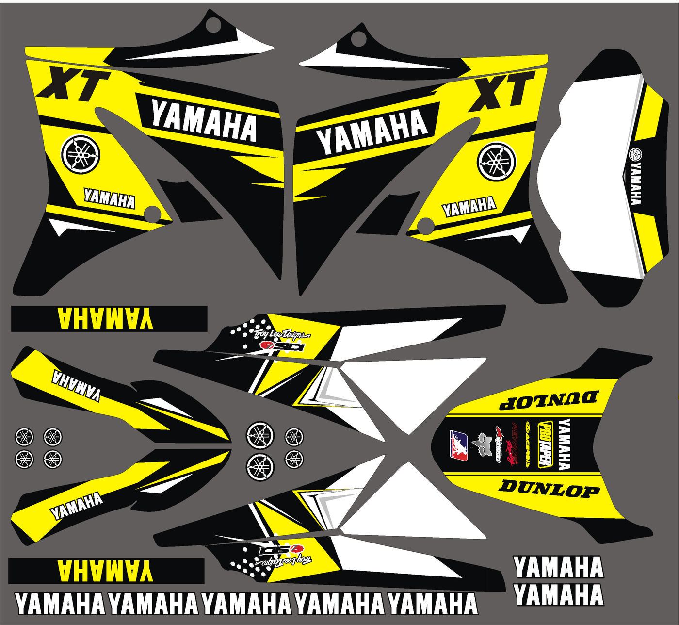 Dekor-Kit YAMAHA XT 125 - GELB