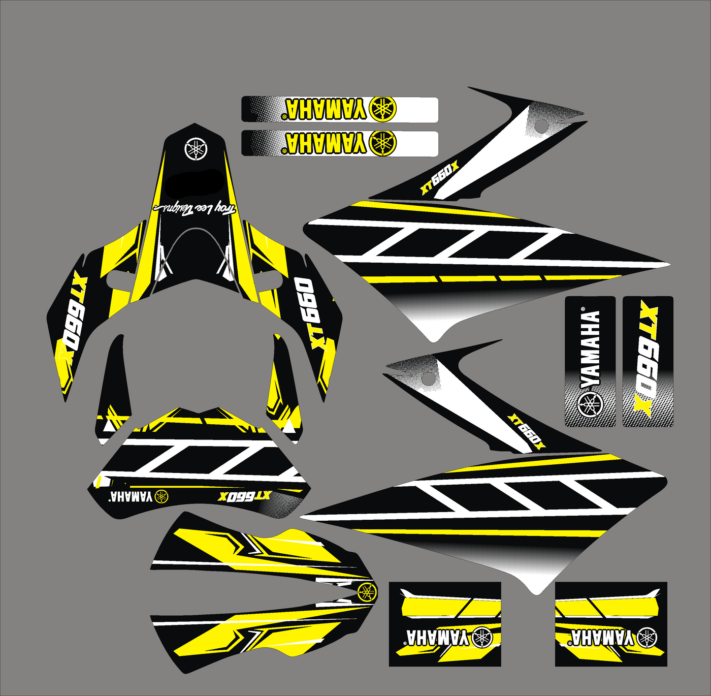 Kit déco YAMAHA XT 660 X APRES 2006 60th anniversary V2