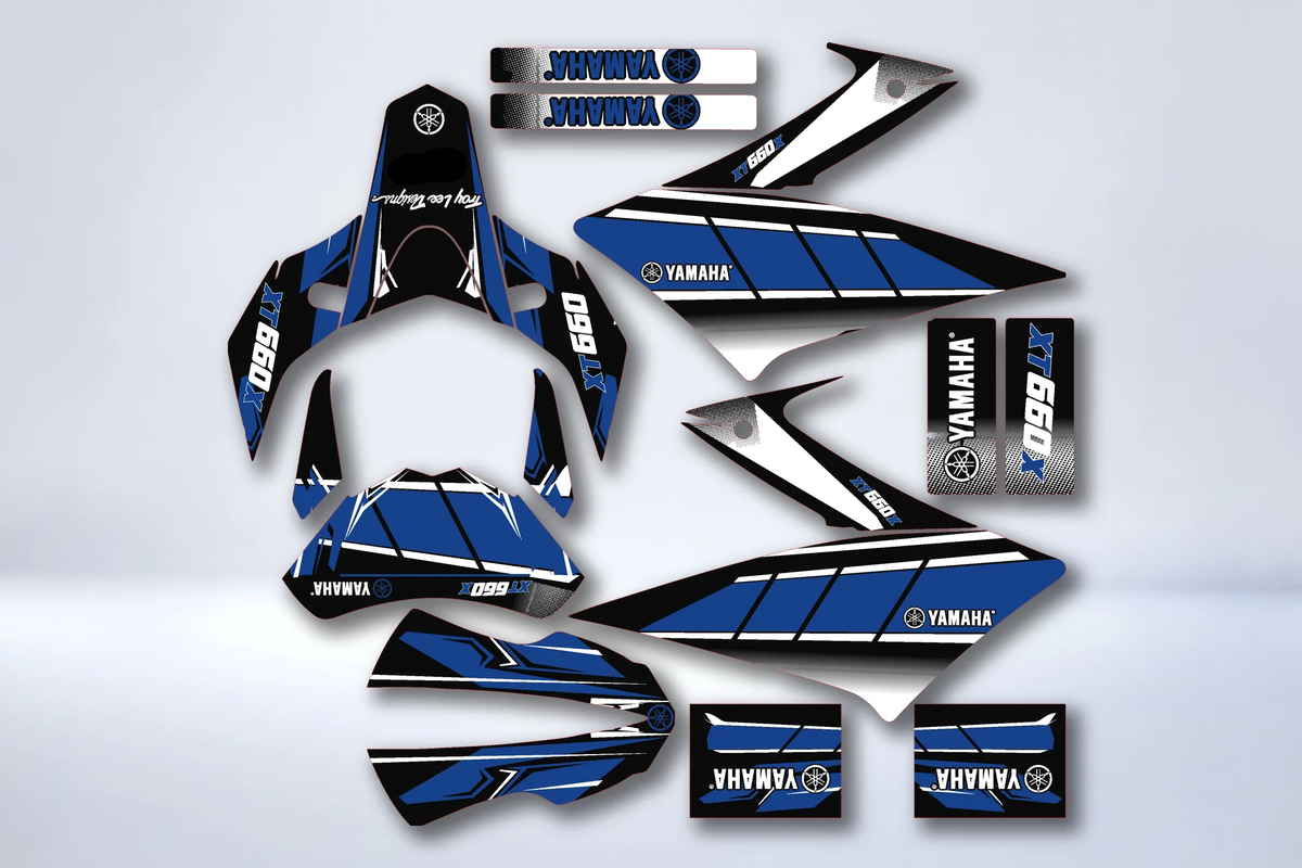 YAMAHA XT 660 X AFTER 2006 BLUE graphics kit