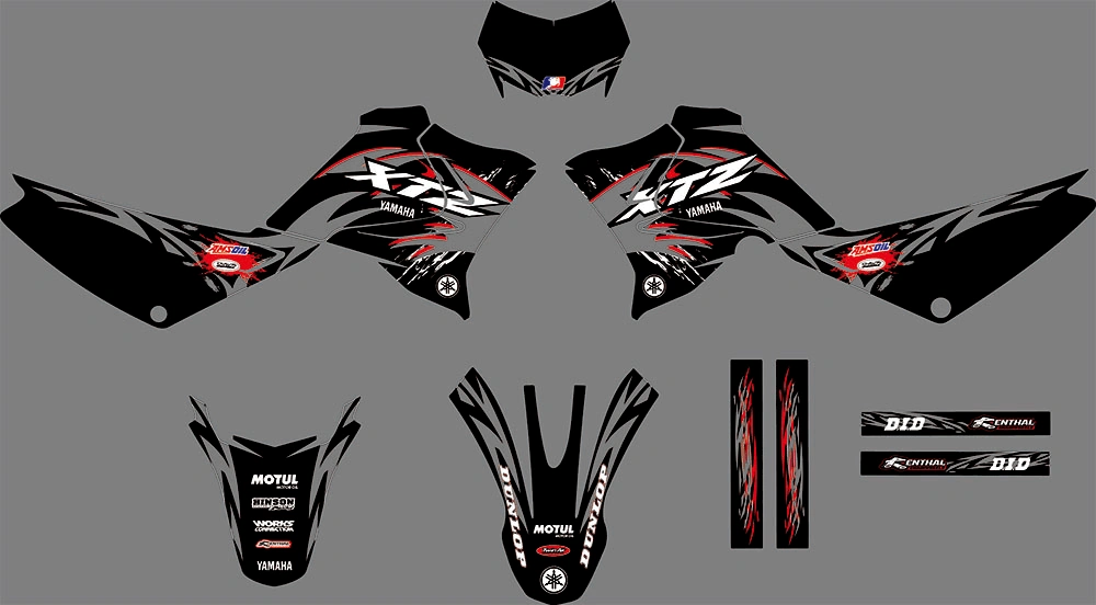 Kit Déco YAMAHA XTZ 125 - GREY RED