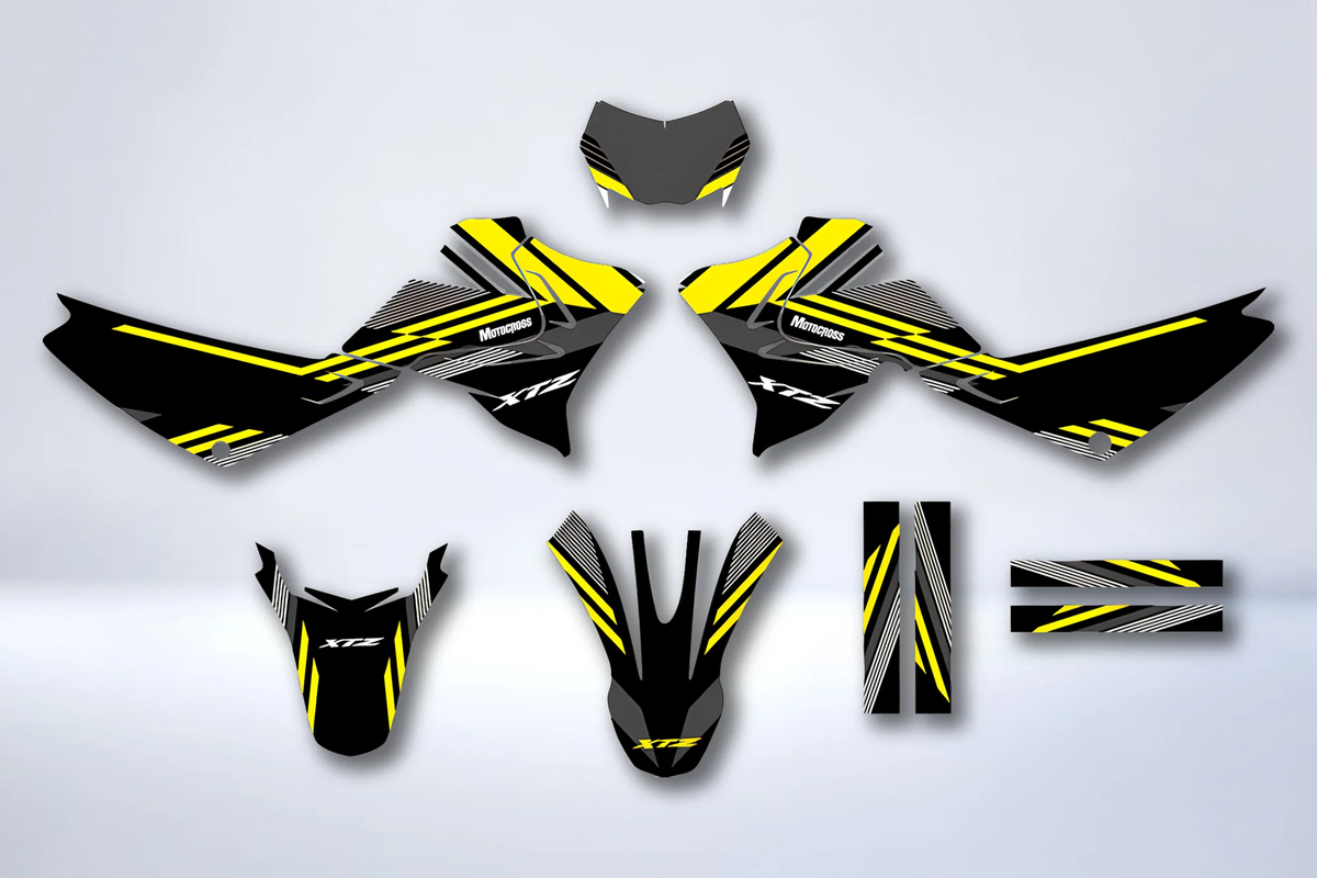 Kit Déco YAMAHA XTZ 125 - GREY YELLOW
