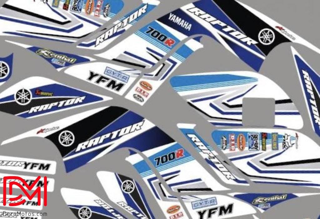 Kit Decoração Yamaha YFM 700 RAPTOR 2006-2012 - AZUL
