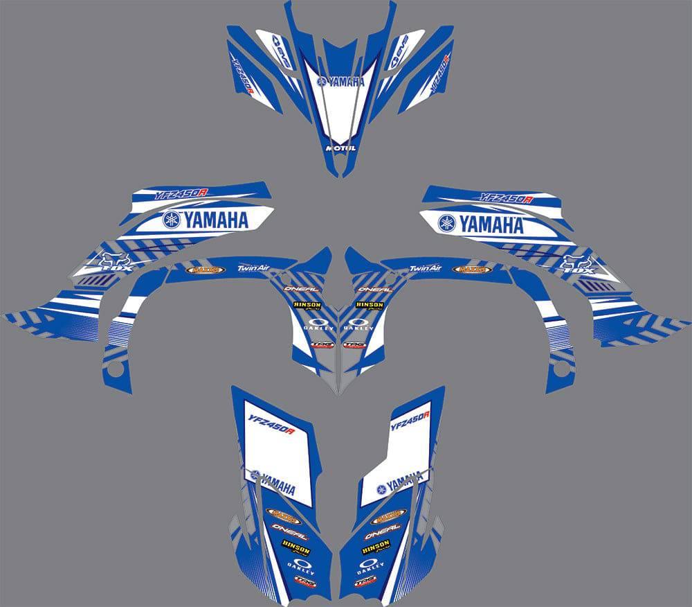 Kit déco Yamaha YFZ 450 R RAPTOR 2009-2013 - BLUE ORIGINAL