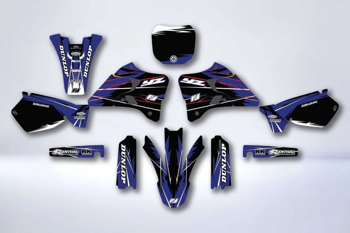 Graphics kit YAMAHA YZ 125-250 1996-2001 FACTORY BLACK