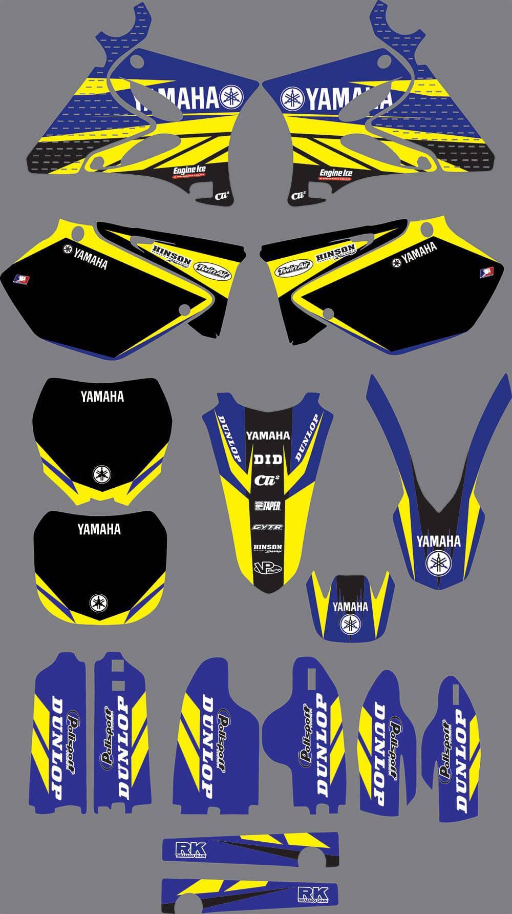 Kit déco YAMAHA YZ 125-250 2002-2014 - BLUE YELLOW