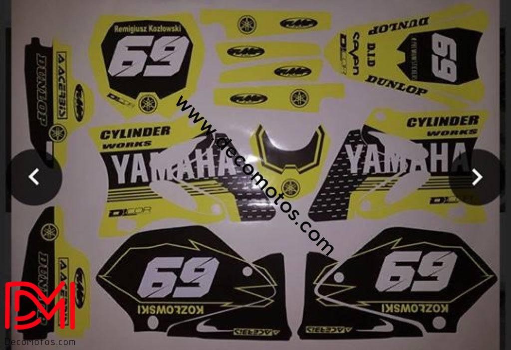 Dekor-Kit YAMAHA YZ 125-250 2002-2014 Gelb (Nicht fluo, Fluo optional)