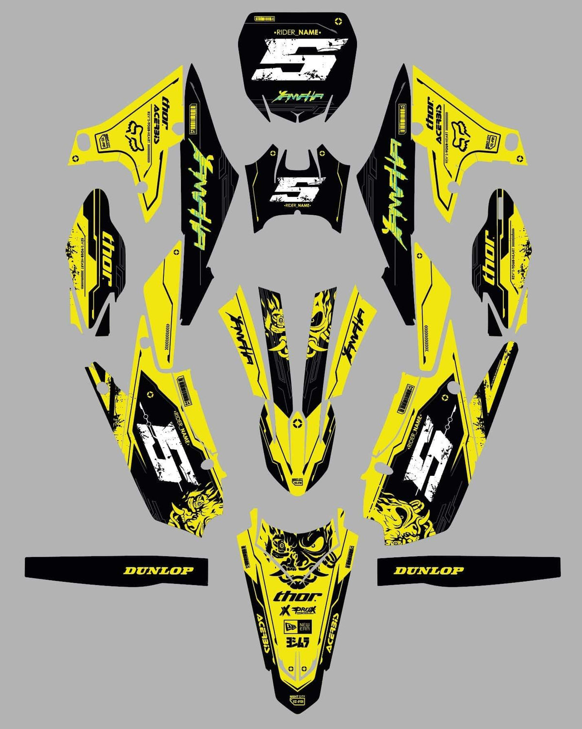 Kit déco YAMAHA YZ/YZF/WR/WRF/TTR/DTR/DTX/XT 660 - BEE