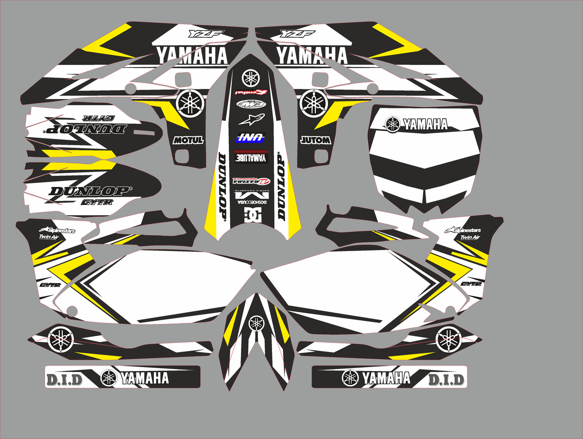 Kit Déco YAMAHA YZF 250 2010-2013 - ORIGINAL YELLOW