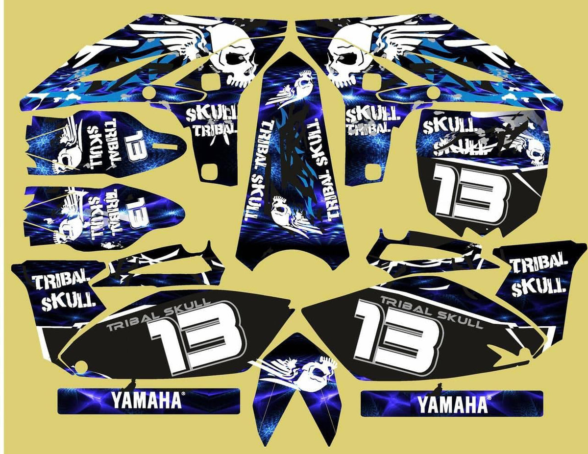Kit Déco YAMAHA YZF 250 2010-2013 TRIBAL SKULL
