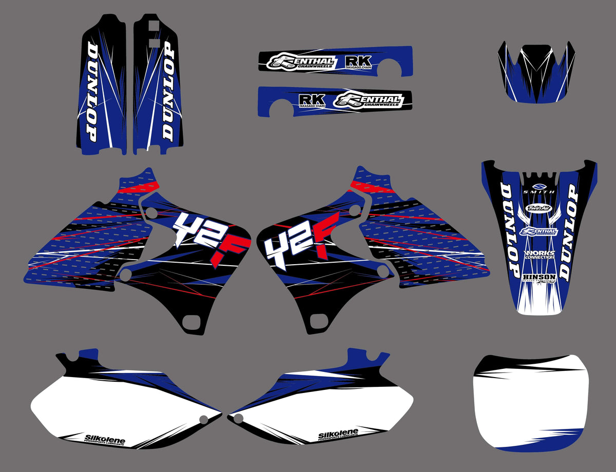 Kit Déco YAMAHA YZF 250 - 426 1998-2002 BLUE RED