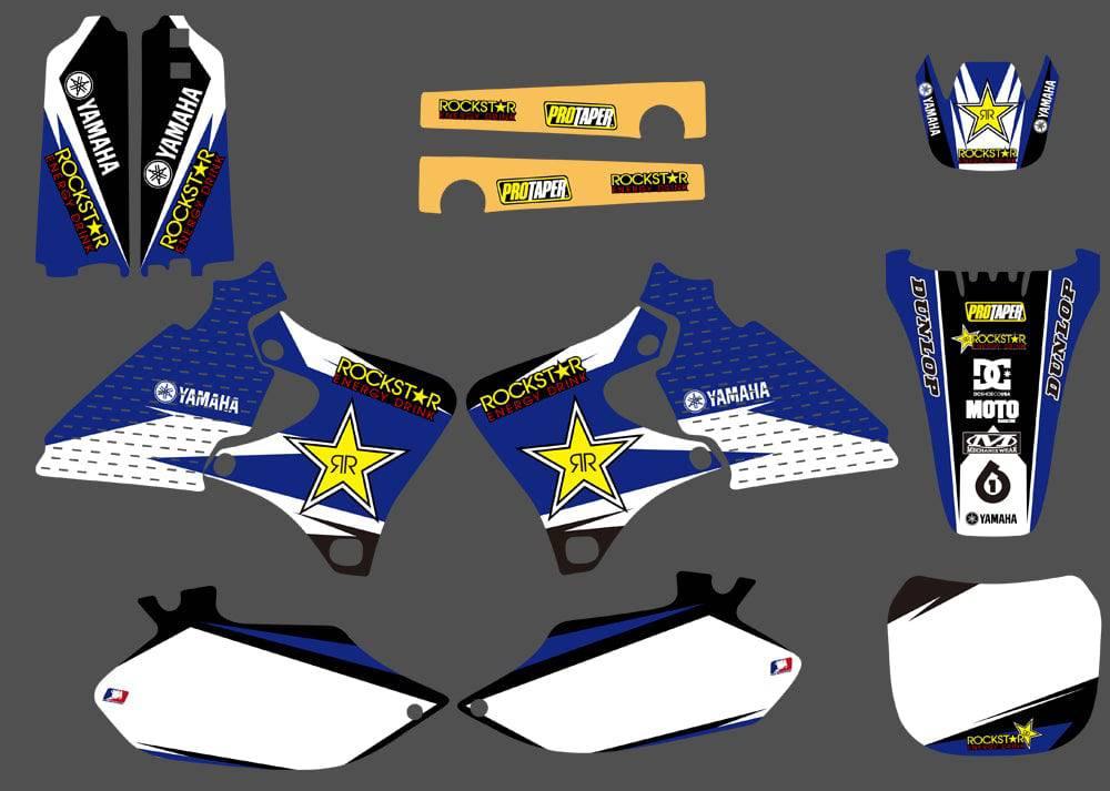 Kit Déco YAMAHA YZF 250 - 426 1998-2002 BLUE ROCKSTAR