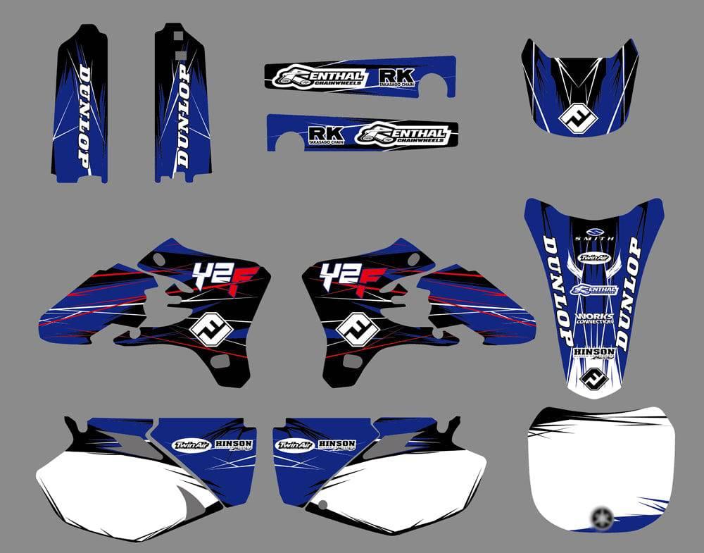 Kit Déco YAMAHA YZF 250-450 2003-2005 BLUE RED