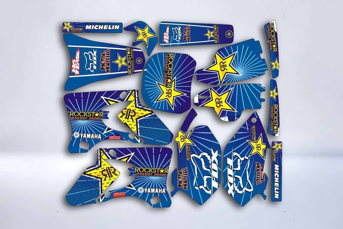 graphics kit YAMAHA YZF 250-450 2003-2005 - ROCKSTAR YELLOW BLUE