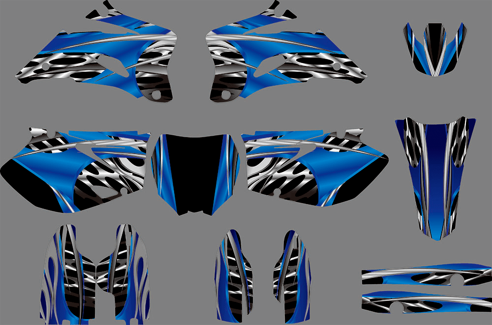 graphics kit YAMAHA YZF 250-450 2006-2009 BLUE GREY