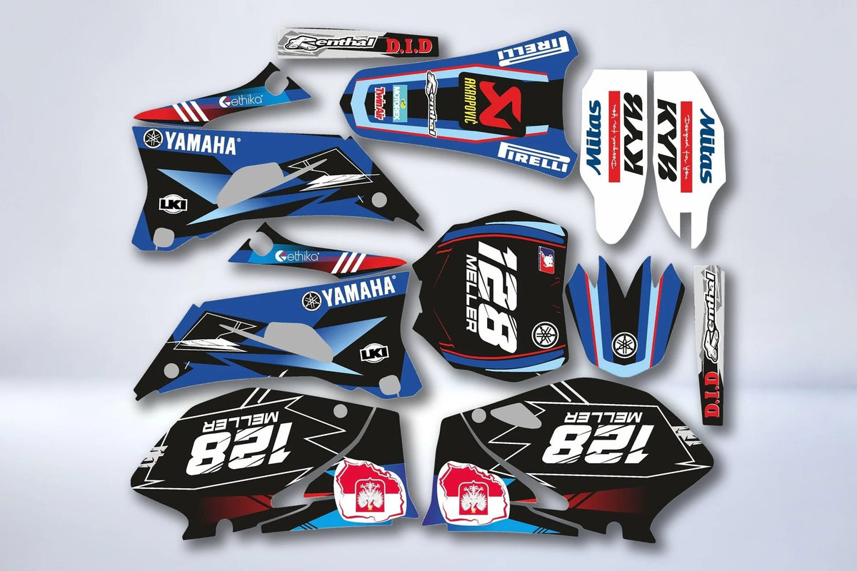 Kit Déco YAMAHA YZF 250-450 2006-2009 - BLUE RED V2