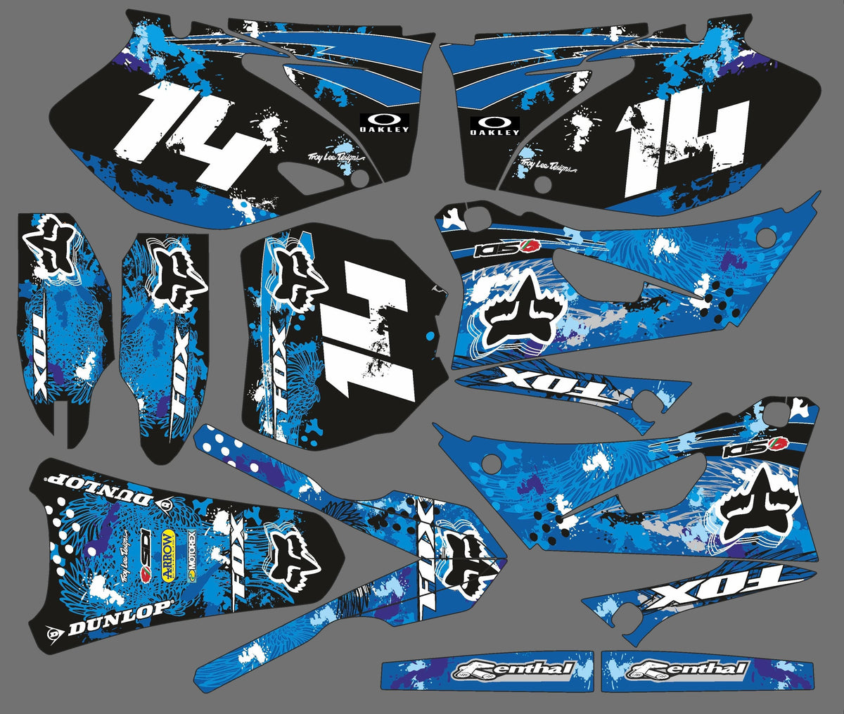 kit grafiche YAMAHA YZF 250-450 2006-2009 - FOX