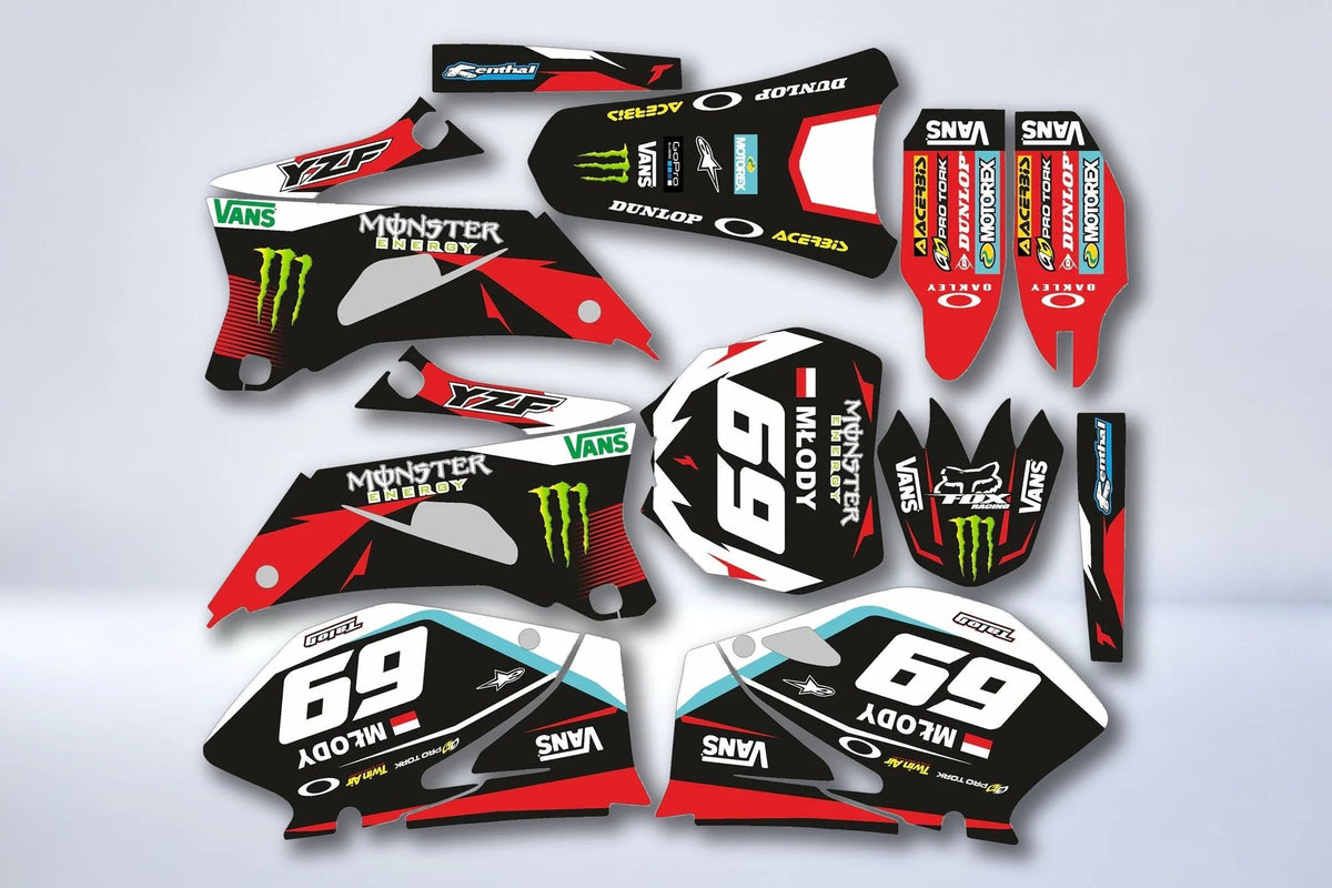 Kit Déco YAMAHA YZF 250-450 2006-2009 - RED MONSTER