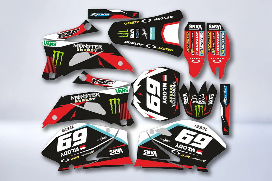 Kit Déco YAMAHA YZF 250-450 2006-2009 - RED MONSTER