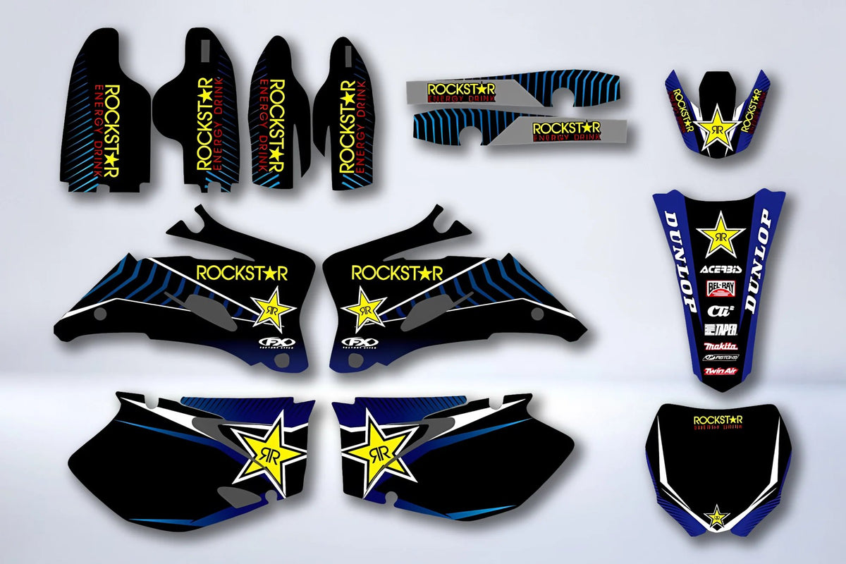 Kit Déco YAMAHA YZF 250-450 2006-2009 - ROCKSTAR BLUE