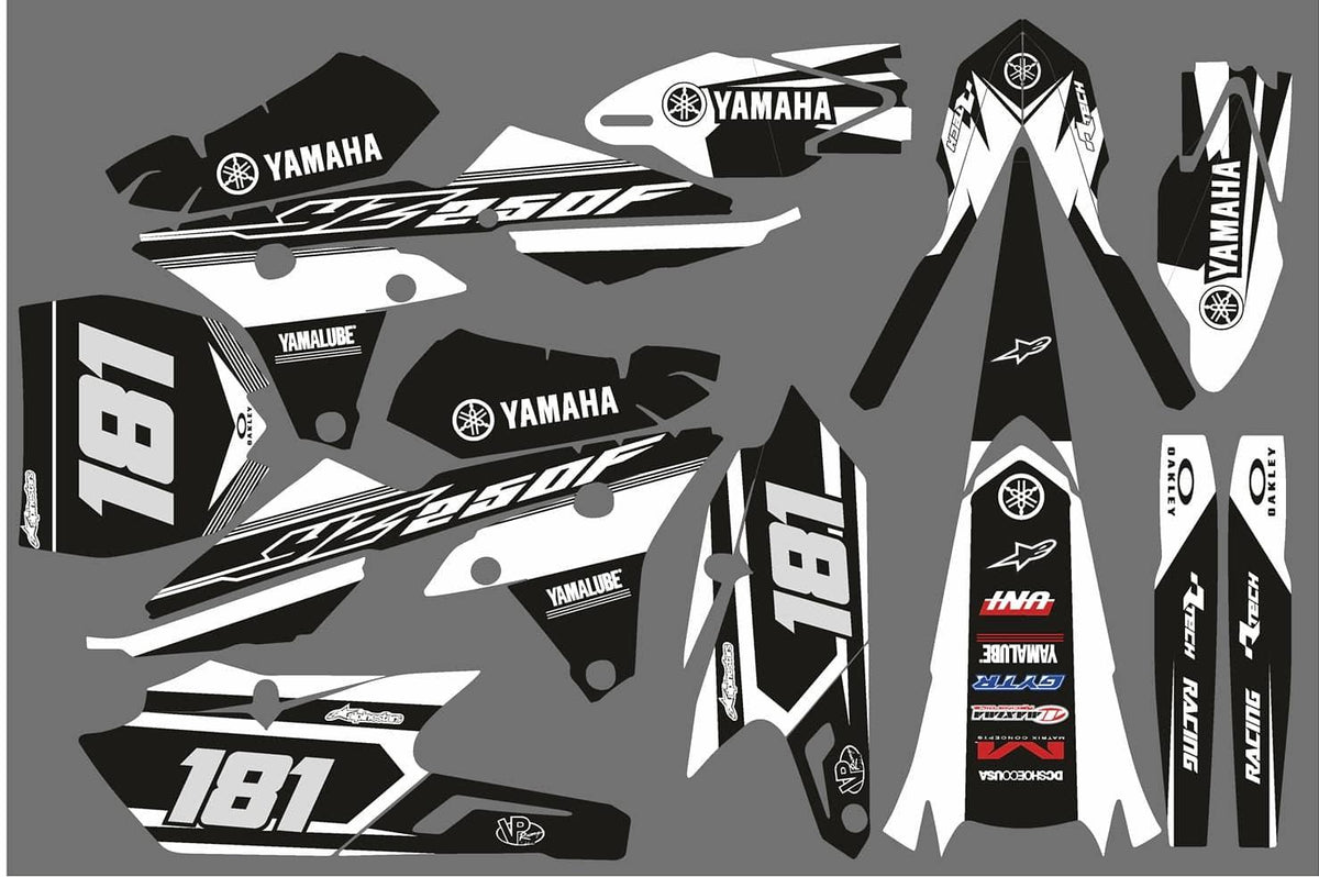 Dekor-Kit YAMAHA YZF 250-450 2014-2017 B&W