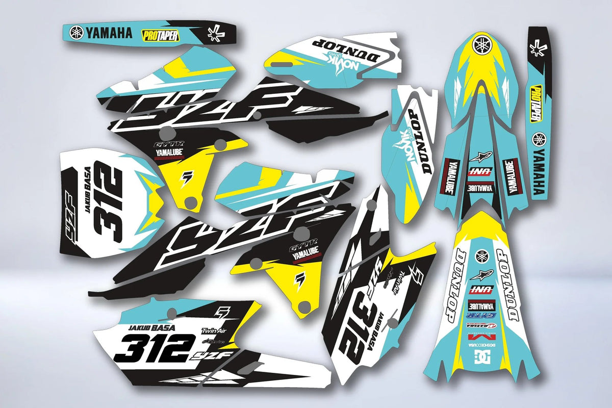 Graphics kit YAMAHA YZF 250-450 2014-2017 TURQUOISE