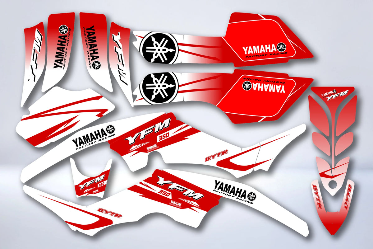 Dekor-Kit Yamaha YFM 350 RAPTOR - ROT ORIGINAL