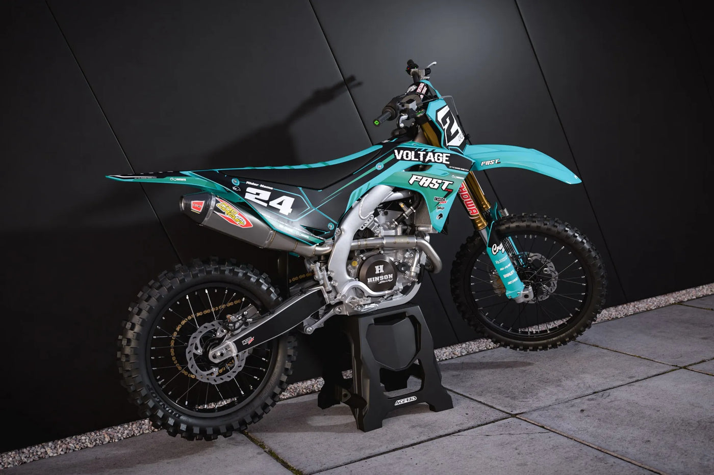 Kit Déco Kawasaki KXF 250 2025 & KXF 450 2024-2025 - Turquoise