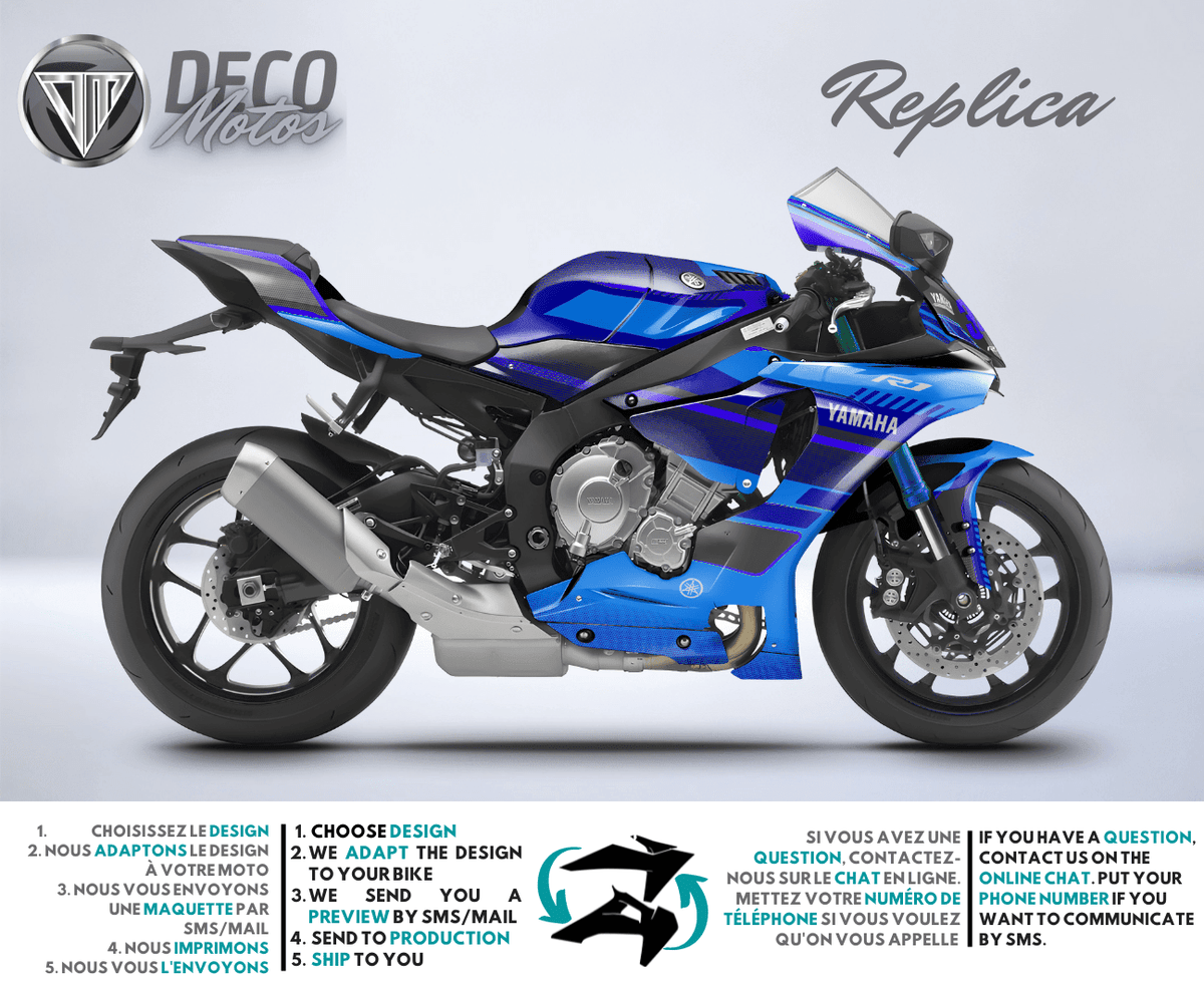 Replica - Kit Déco YAMAHA R Semi-Personnalisé