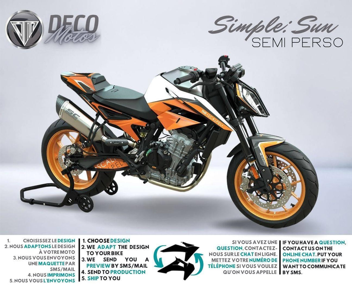 Sun - Kit Déco KTM DUKE Semi-Personnalisé
