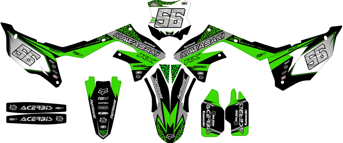 Kit Déco Kawasaki KXF 250 2021-2024 & KXF 450 2019-2023 - Vorvex