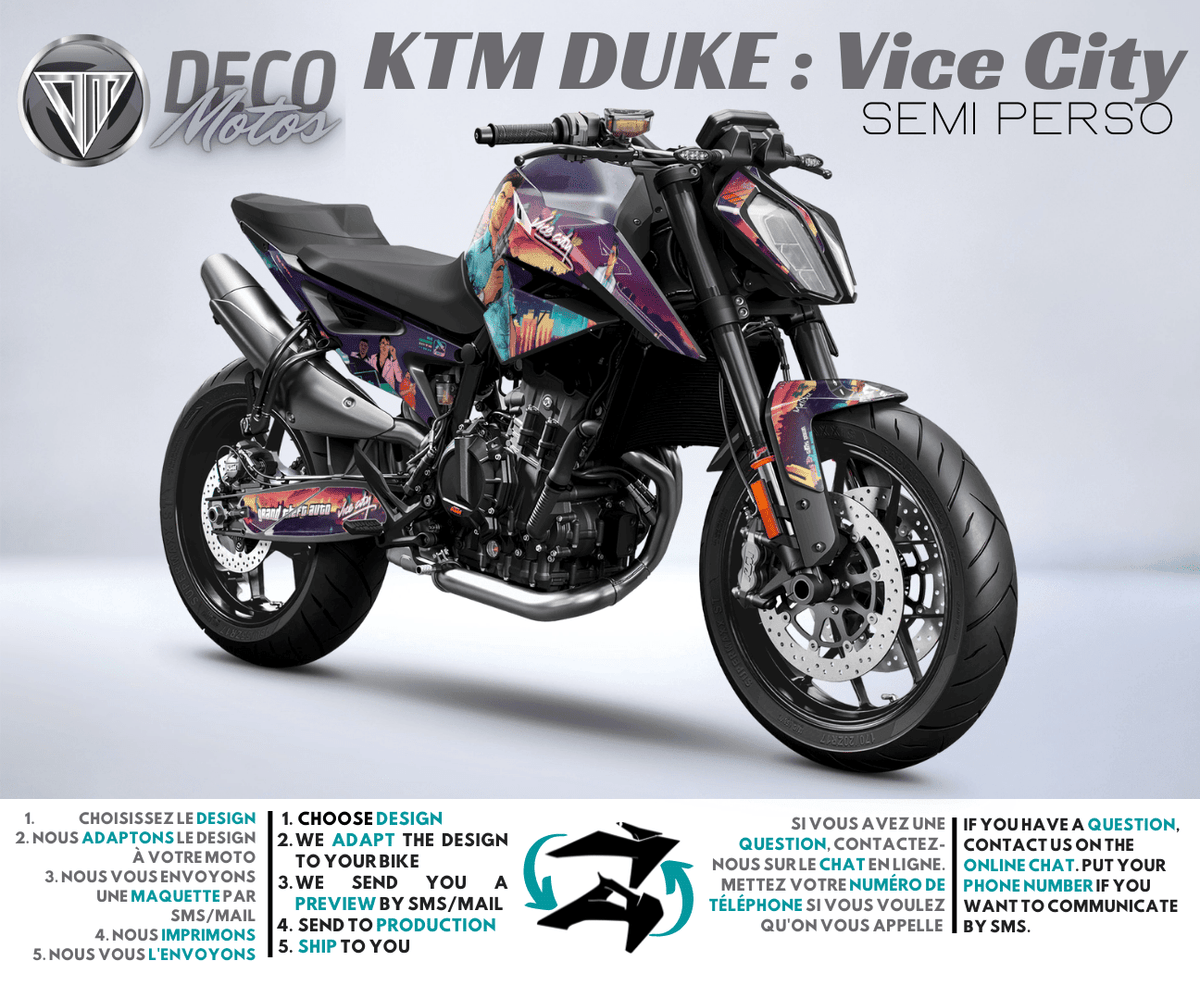VICE CITY - Semi-Custom KTM DUKE graphics kit