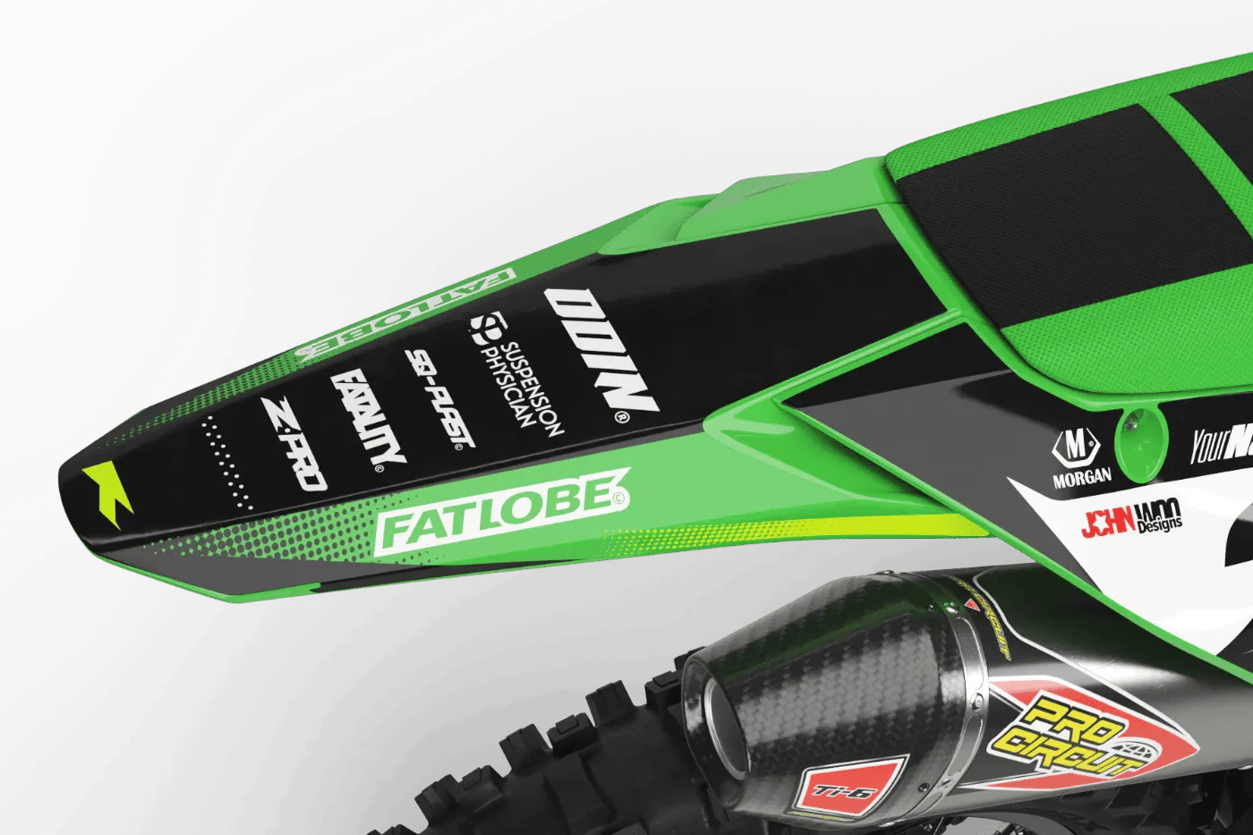 Kit Déco KAWASAKI KXF 450 Semi-Personnalisé - Aura