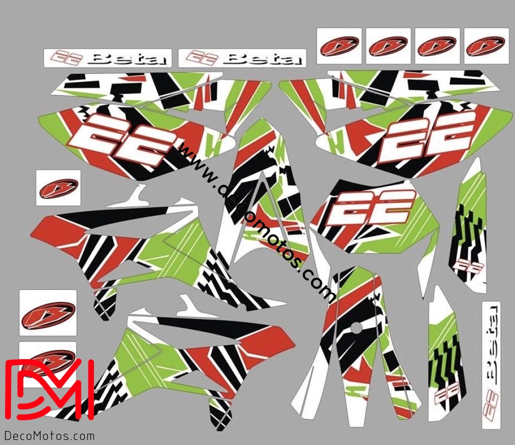 Kit Déco Beta 50 Rr 2011-2018 Red Green