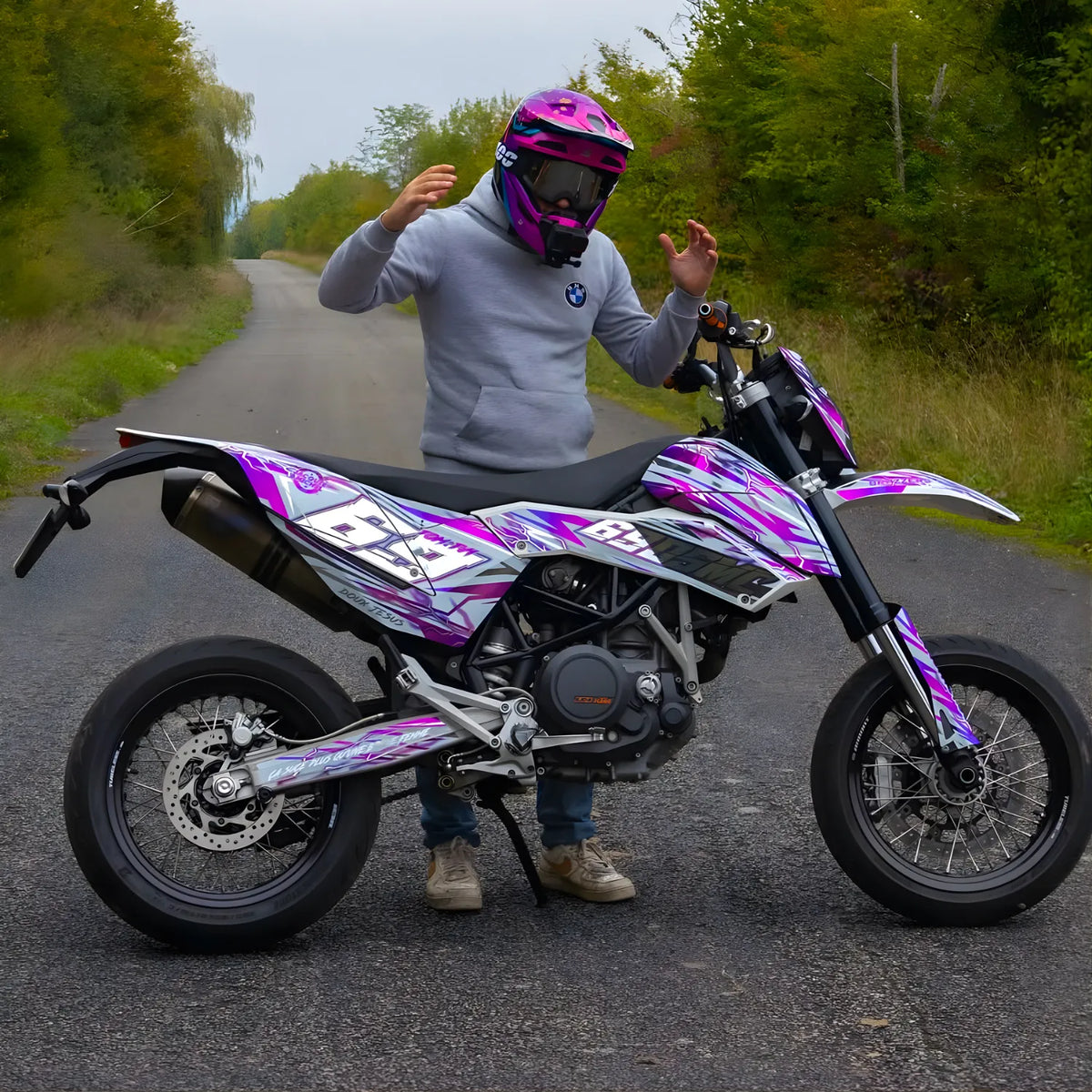 Kit gráfico SUPERMOTARD / ENDURO / MOTOCROSS 100% personalizado