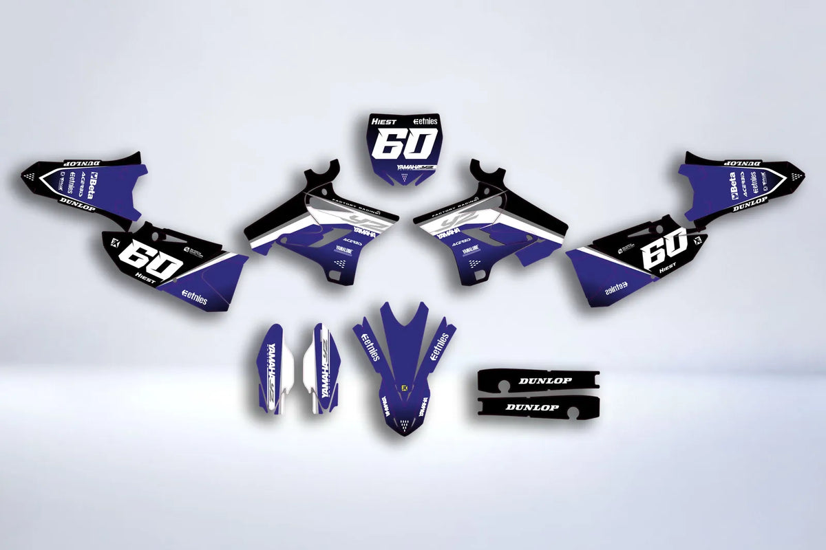 Kit déco YAMAHA YZ 125-250 2015-2021 - BLACK&BLUE