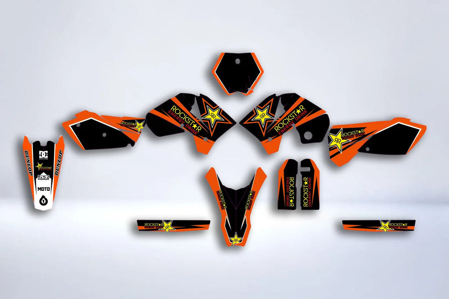 Dekor-Kit KTM EXC SX 2001-2007 - ROCKSTAR ORANGE