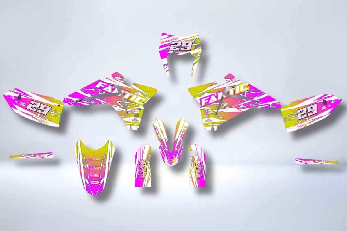 Fantic 50/125 XM / XE 2023-2025 Deco Kit - SPIKY YELLOW