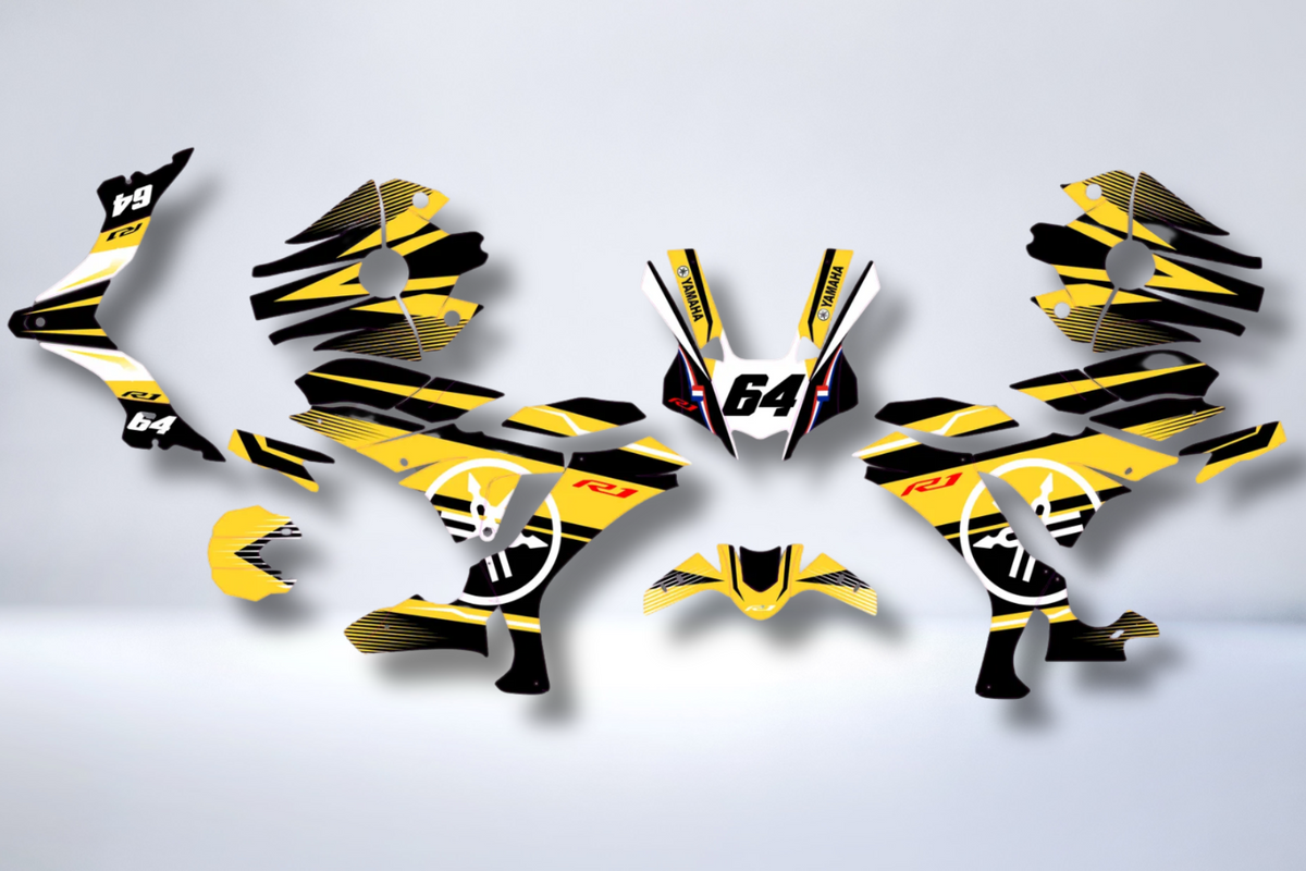 YAMAHA YZF R1 Race 2025 graphics kit - YELLOW