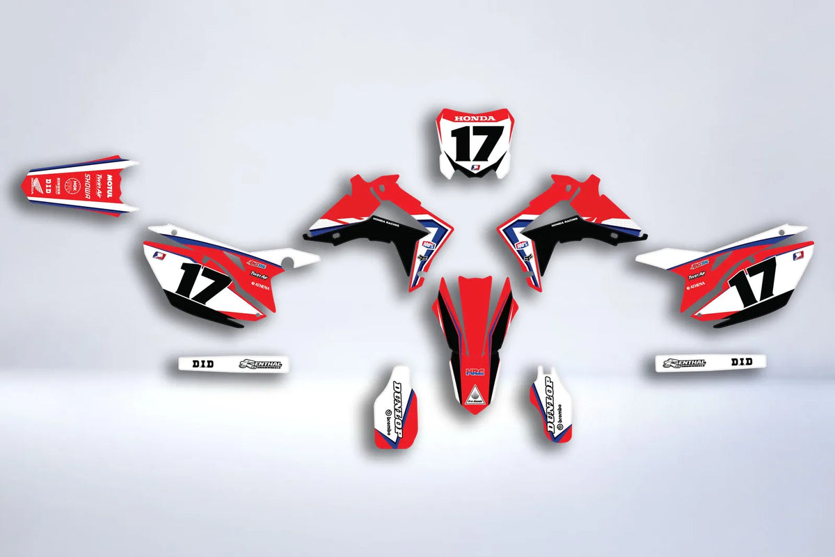 Kit déco HONDA CRF 450 2017-2020 CRF 250 2018-2021 - RED BLUE