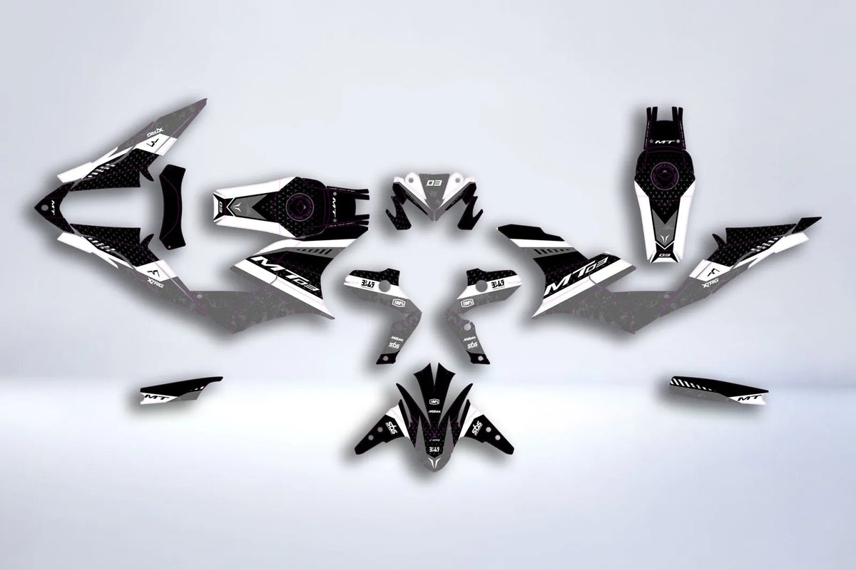Kit Déco Yamaha MT 125 / MT 03 / MT 07 / MT 09 / MT 10 Semi-Personnalisé - ESSENZA GREY