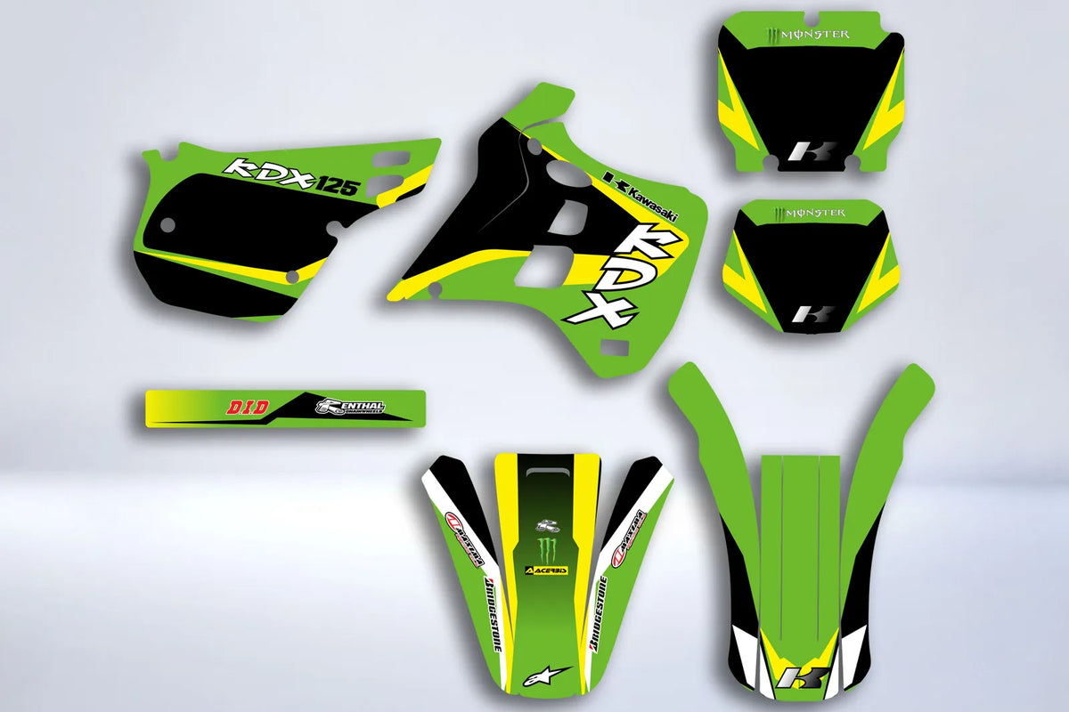 Kit déco KAWASAKI KDX 200 1991-1994 - GREEN