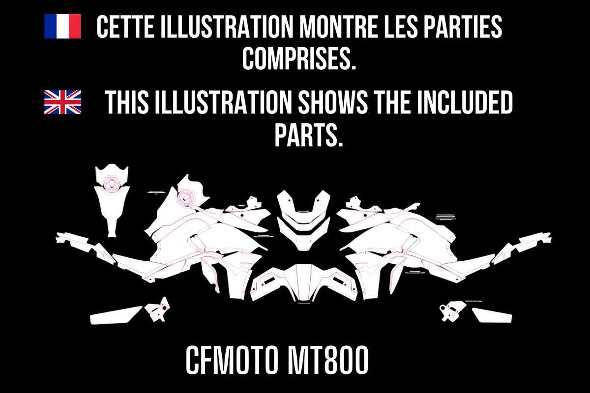 CFMOTO MT800 graphics kit 100% custom