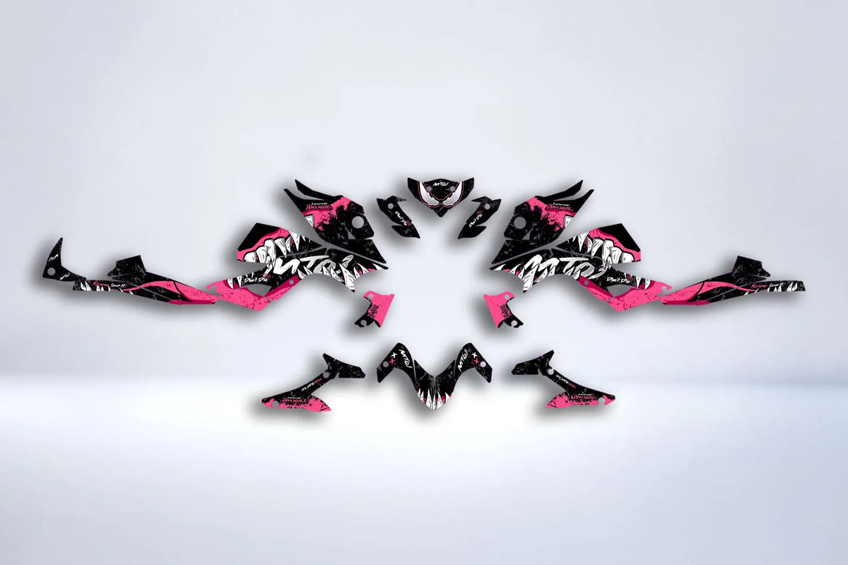 Kit Déco Yamaha MT 125 / MT 03 / MT 07 / MT 09 / MT 10 Semi-Personnalisé - PINK VENOM