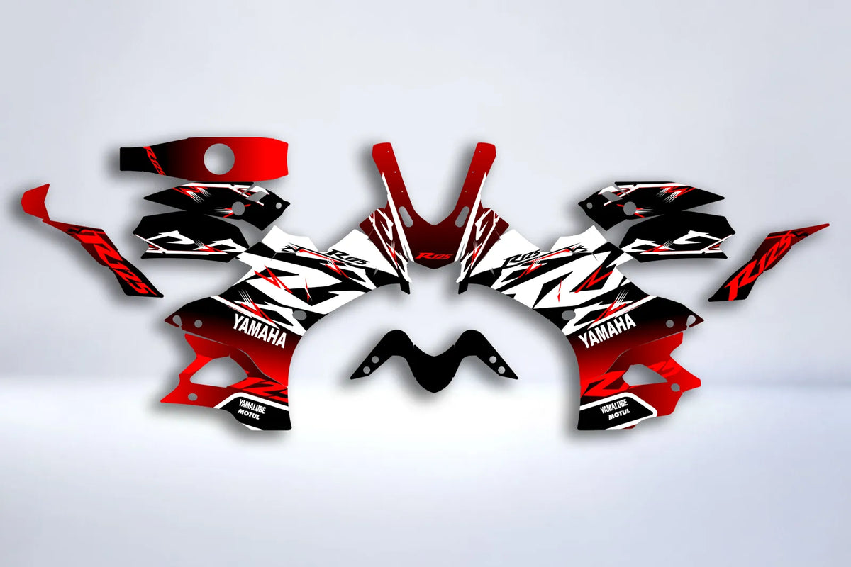 YAMAHA YZF R125 2023-2025 graphics kit - RED