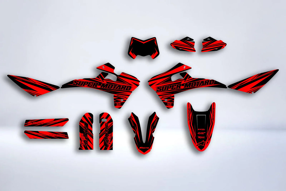 Kit Déco Fantic 50/125 XM / XE 2017-2022 - DARK RED