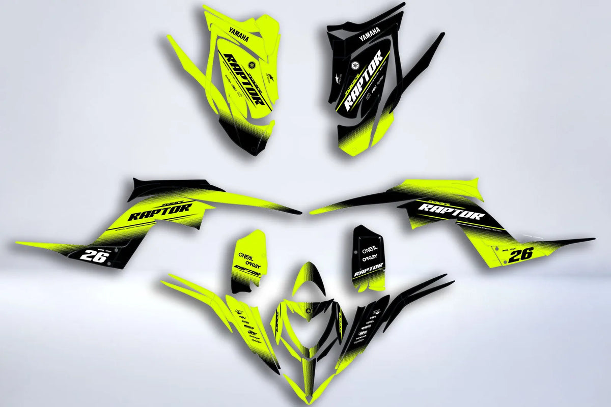 Kit déco Yamaha YFM 700 RAPTOR 2013-2025 - BLACKLUME