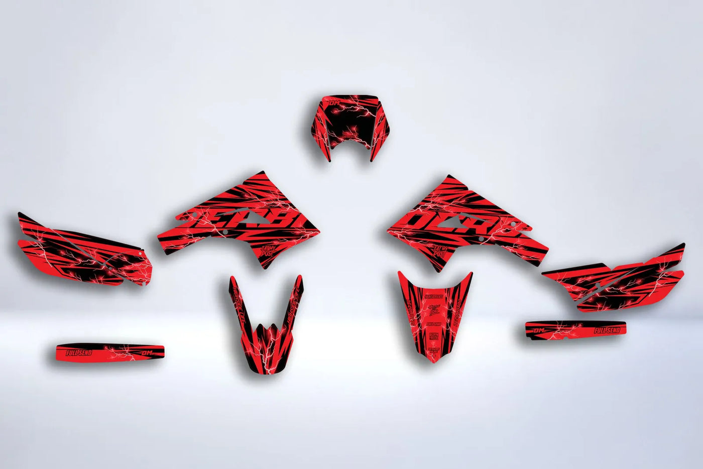 kit grafiche DERBI X-TREME / RACING 2011-2017 - INOVIA RED