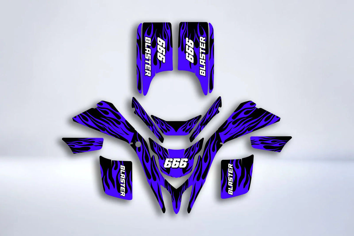 Graphics kit YAMAHA 200 Blaster - FIRE