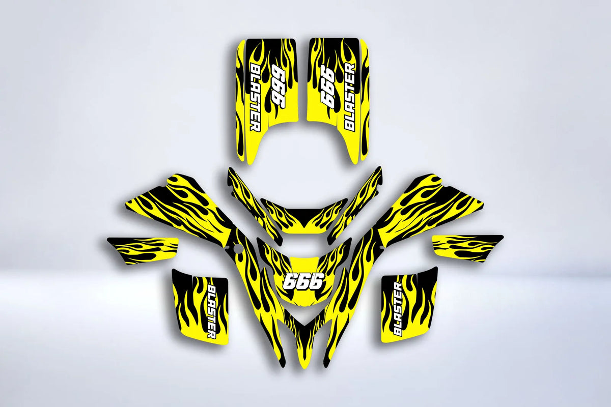 Graphics kit YAMAHA 200 Blaster - FIRE